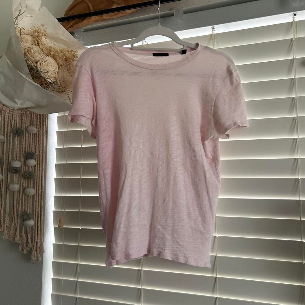 ATM pink slub classic elevated basic short sleeve tshirt | size medium - Picture 2 of 7